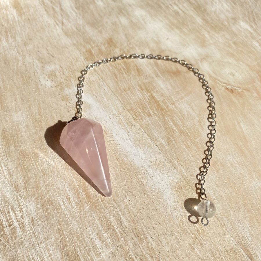 Pendule En Quartz Rose : Radiesthésie, Cristal De Guérison Reiki